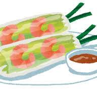 生春巻きのイラスト(エスニック料理) | かわいいフリー素材集 ...