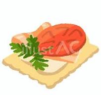 カナッペ トマトとハムイラスト - No: 22072372|無料イラスト ...